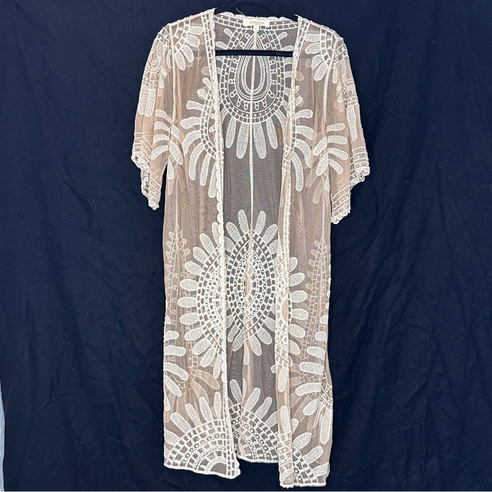 Rebellion Again Boho Lace Kimono  XS